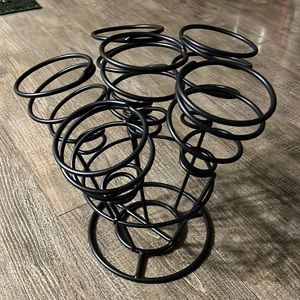 Cast iron wine bottle holder